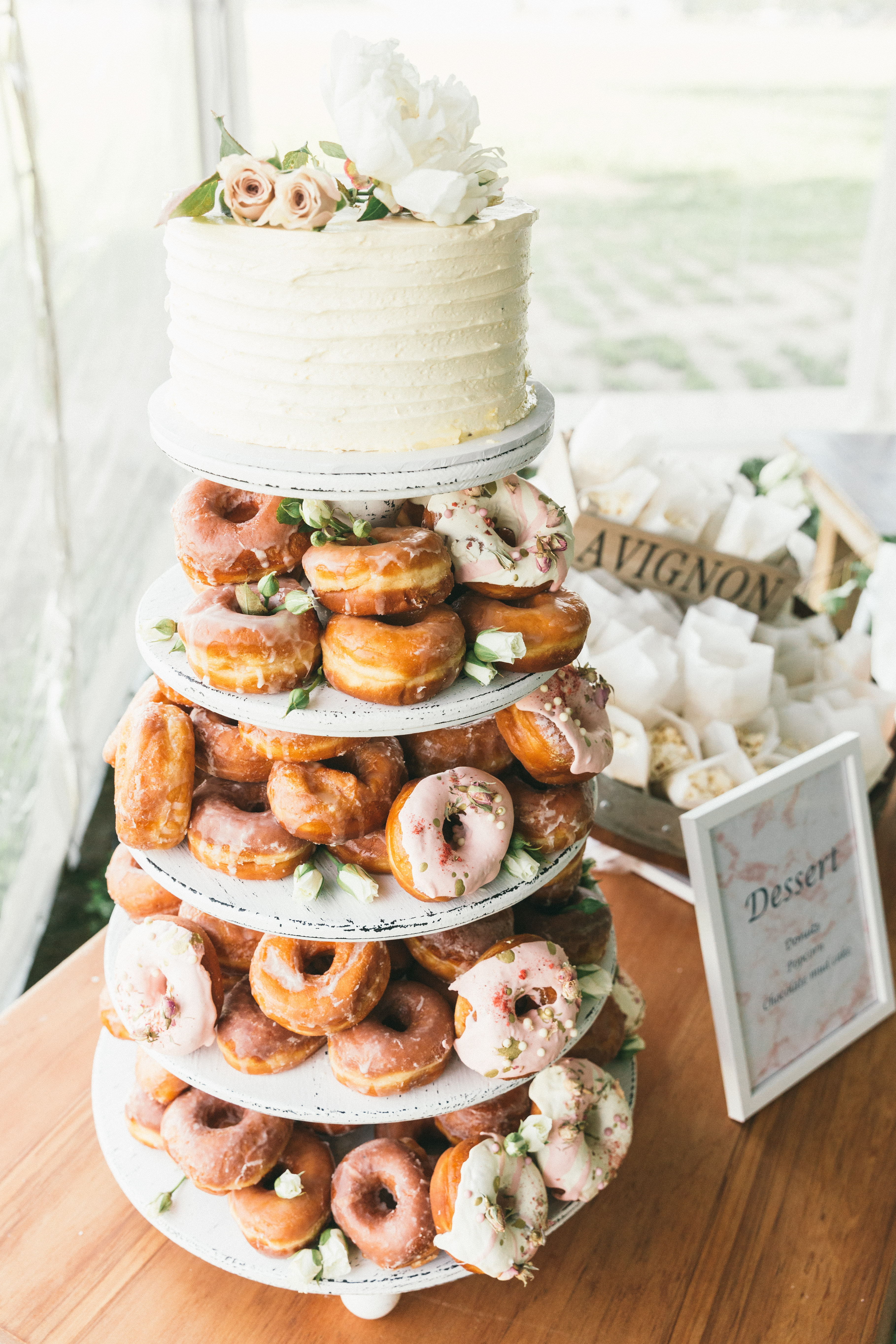 Wedding Cake Donut Tower