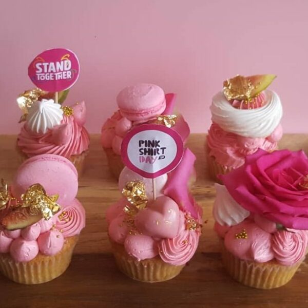 Pink shirt cupcakes