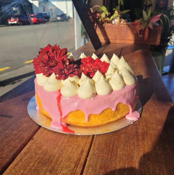 8 inch Raspberry and white chocolate cake, The Cake Eating Co, Christchurch