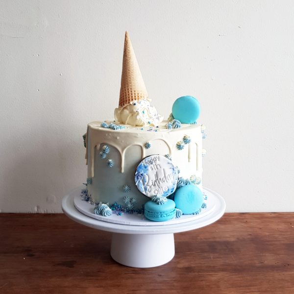 Blue Drip Ice Cream Cake, The Cake Eating Company, Christchurch