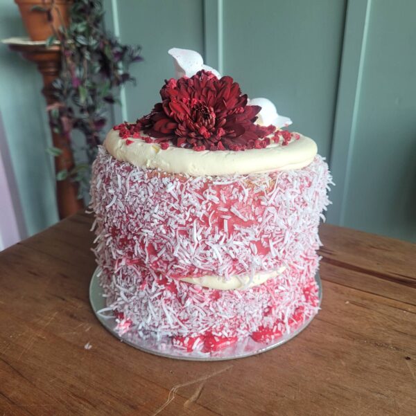 Raspberry and Coconut Lamington Cake, The Cake Eating Co, Christchurch