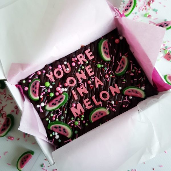 Brownie gift message box, The Cake Eating Co, Christchurch