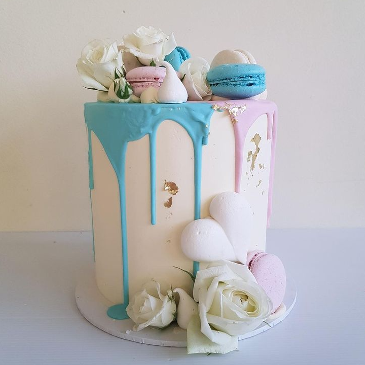 Blue And Pink Gender Reveal Cake