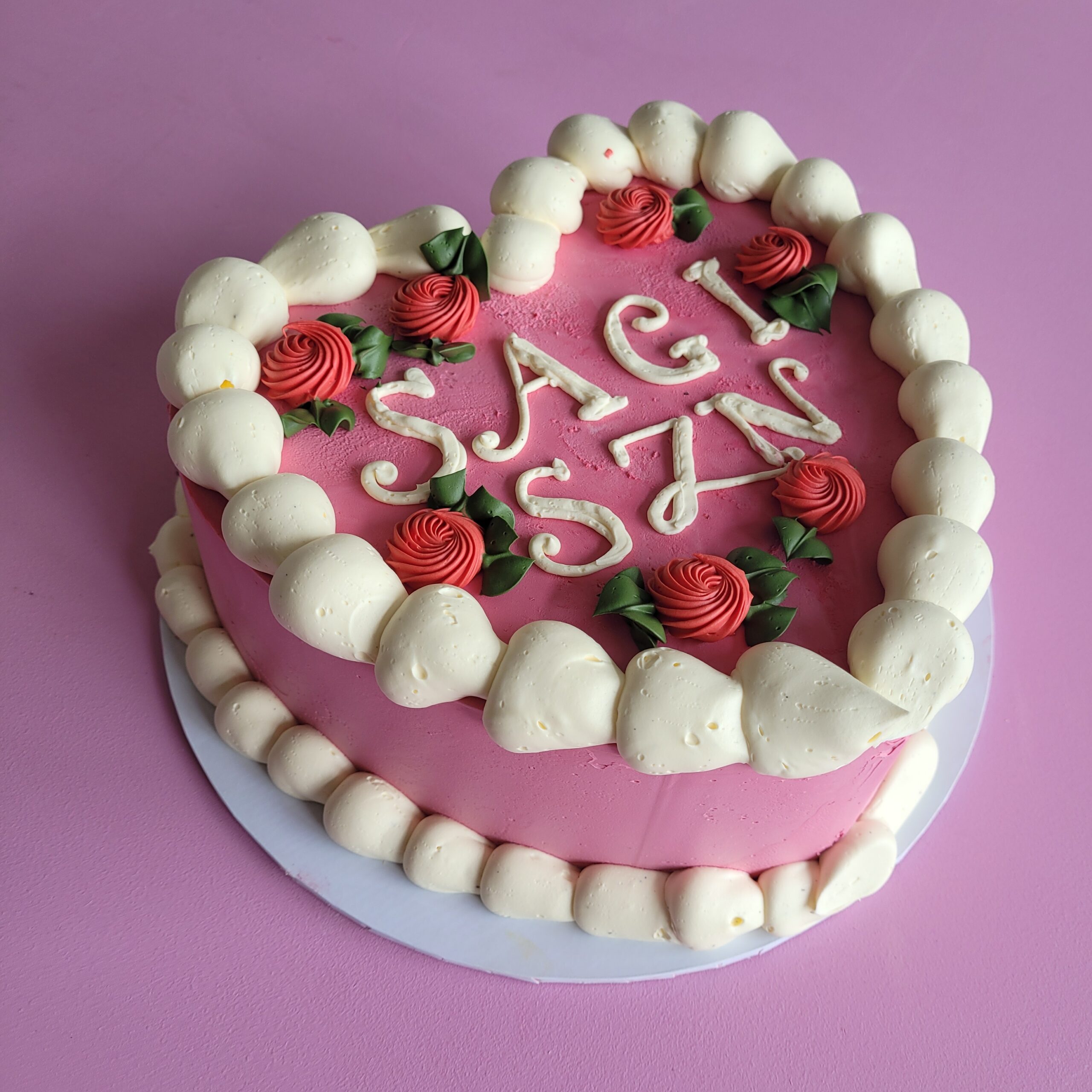 Pastel Heart Cake - Dolcezza Cakes